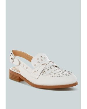 Rag & Co Remykin Braided Penny Strap Loafers - Metallic