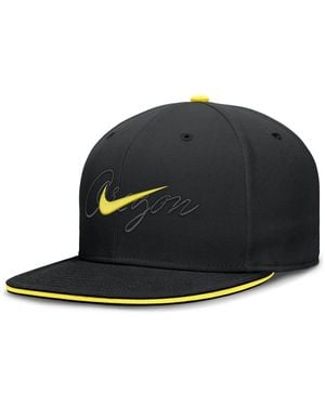Nike Oregon Ducks Dri-fit Primetime Script Fitted Hat - Black