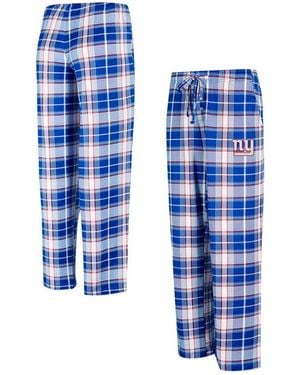 Concepts Sport New York Giants Ashford Plaid Knit Pants - Blue