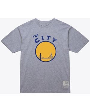 Mitchell & Ness And Golden State Warriors Hardwood Classics Arch T-shirt - Gray