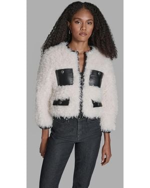 BCBGMAXAZRIA Cropped 3/4-sleeve Jacket - Gray