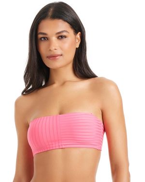 Sanctuary Tie-back Bandeau Bikini Top - Pink