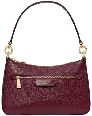 Kate Spade Hudson Small Pebbled Leather Convertible Crossbody - Purple