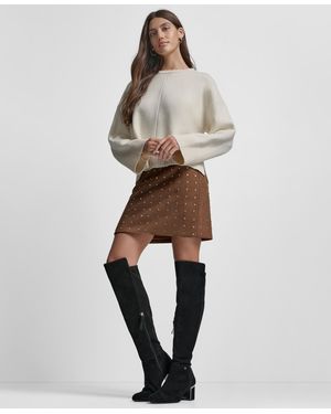 DKNY Embellished Mini Skirt - Natural