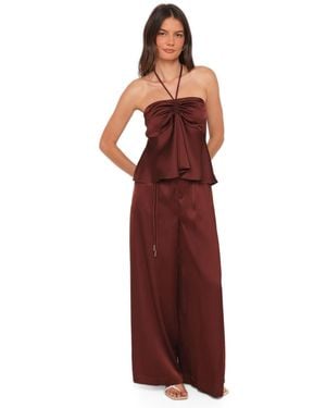 Petal & Pup Vita High-waist Wide-leg Pull-on Pants - Red