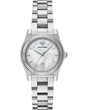 Emporio Armani Three-hand Stainless Steel Watch - Gray