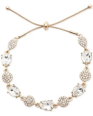Givenchy Pave Cluster & Pear-shape Crystal Slider Bracelet - Natural