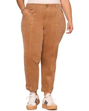Democracy Plus Size High-rise Tapered Jeans - Brown