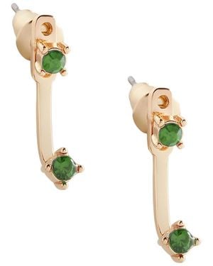 Mint & Lily Birthstone Drop Ear Jacket Earrings - Metallic