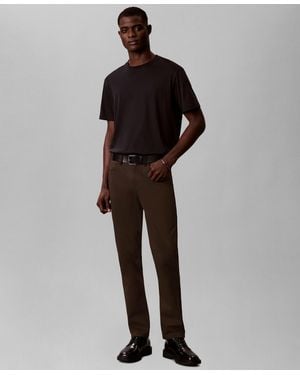 Calvin Klein Ck Move 365 Slim-fit Performance Stretch Pants - Brown