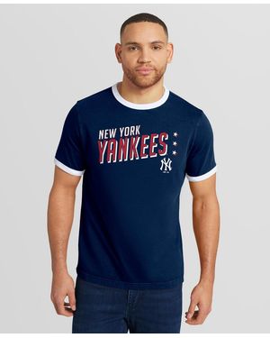 Darius Rucker Collection By Fanatics New York Yankees Americana Washed Ringer T-shirt - Blue