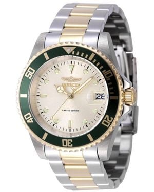 INVICTA WATCH 47395 Pro Diver Automatic 3 Hand Champagne Dial Watch - Metallic