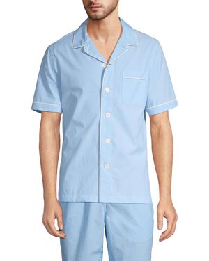 Lands' End Short Sleeve Essential Pajama Shirt - Blue