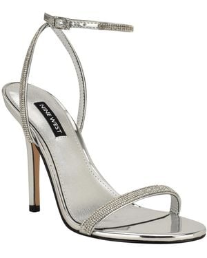 Nine West Stodia Embellished Strappy Stiletto Dress Sandals - White