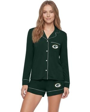 Concepts Sport Medley Long-sleeve Button-up And Shorts - Green