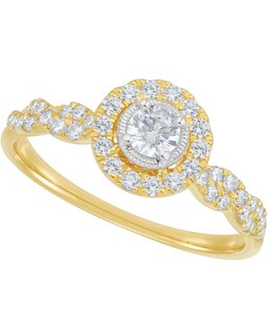 Macy's Round Diamond Halo Ring (1/2 Ct. T.w. - White