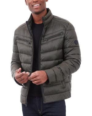 Michael Kors Quilted Full-zip Puffer Jacket - Gray