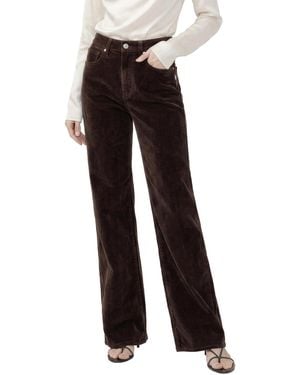 Silver Jeans Co. Avery High-waist Wide-leg Velvet Pants - Black