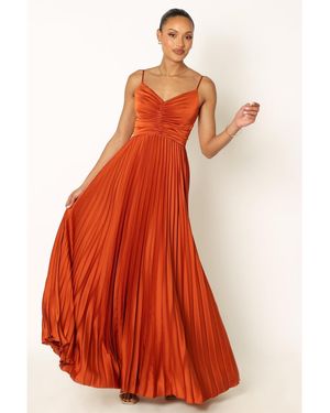 Petal & Pup Naira Pleated Maxi Dress - Orange