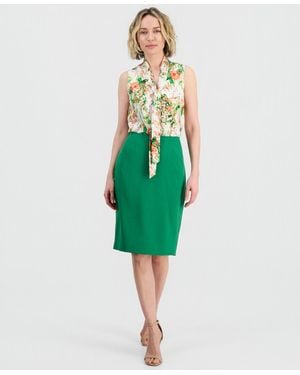 Kasper Pencil Skirt - Green