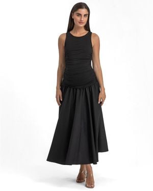 PIETRO BRUNELLI MATERNITY Maternity Merida Drop-waist A-line Midi Dress - Black