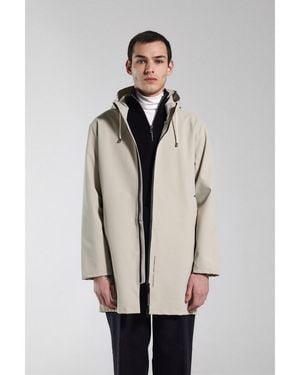 Stutterheim Stockholm Lightweight Zip Matte Raincoat - White