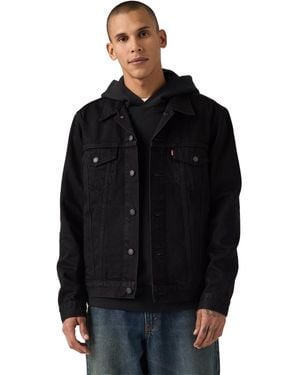 Levi's Regular Fit Stretch Denim Trucker Jacket - Black