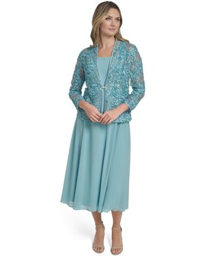 Jessica Howard 3/4-sleeve Jacket - Blue