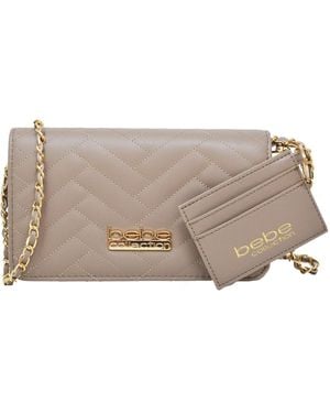Bebe Large Sophia Crossbody Bag - Gray