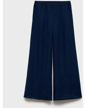 Mango Maternity Lyocell Palazzo Pants - Blue