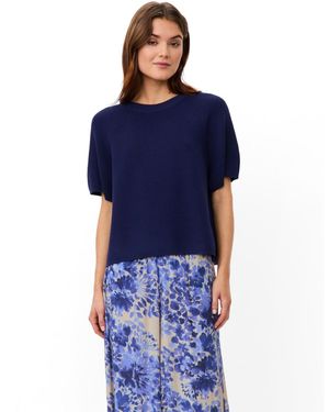Masai Mafokimia Short Sleeve Knit Blouse - Blue