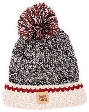 Muk Luks Marled Chunky Stitch Hat - Black