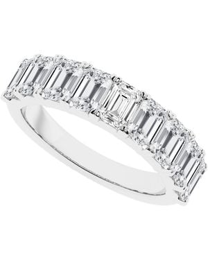Badgley Mischka Lab Grown White Diamond 9 Stone Emerald Band Ring (3 Ct. T.w.