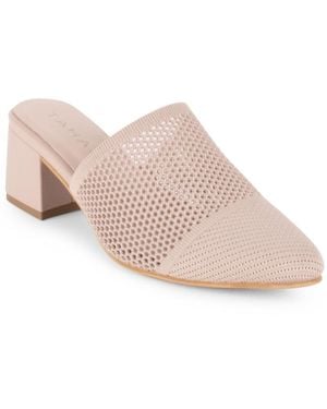 Tahari Santorini Knit Slip-on Mules - Pink