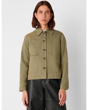 Whistles Mia Pocket Detail Jacket - Green