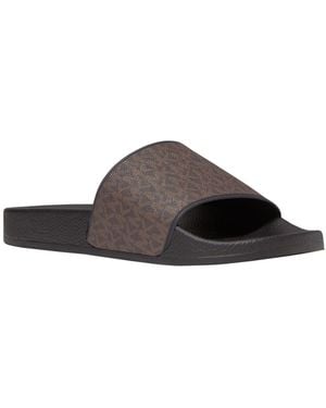 Michael Kors Jake Slide Sandals - Brown