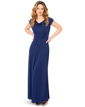Alie Street London Cruise Cowl Neck Maxi Dress - Blue