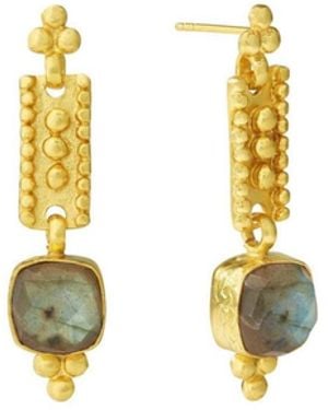 Ottoman Hands Shahrzad Labradorite Drop Earrings - Metallic