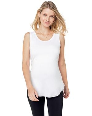 Marion Maternity Double Layer Nursing Tank - White