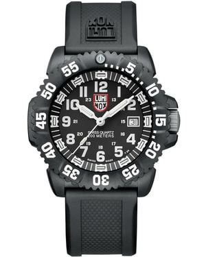 Luminox Swiss Navy Seal Colormark Black Rubber Strap Watch 44mm