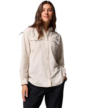 Columbia Bahama Ii Roll-up Long-sleeve Top - Natural