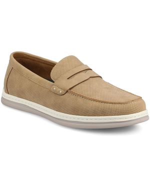 Vance Co. Brantley Casual Flexible Penny Loafers - White
