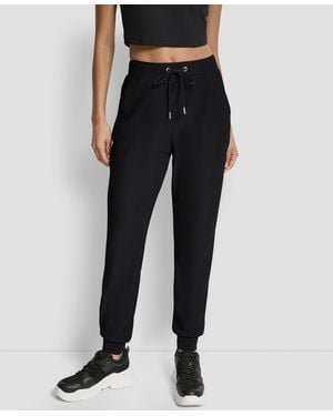 DKNY Tech Ottoman Cuffed High Rise sweatpants - Black