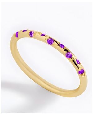 Mint & Lily Dainty Constellation Birthstone Ring - Pink
