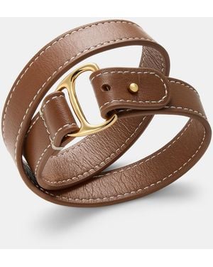Ralph Lauren Leather Equestrian Wrap Bracelet - Brown