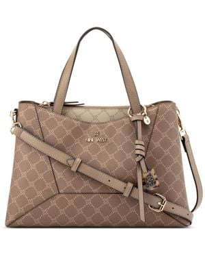 Nine West Zoey Medium Satchel Bag - Brown
