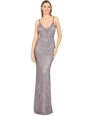 Lara V-neck Fitted Gown - Multicolor