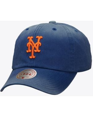 Mitchell & Ness And New York Mets 1904 Soft Wash Adjustable Hat - Blue