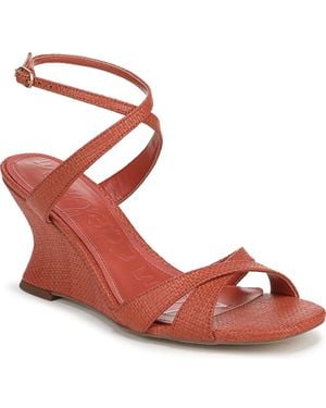 Sam Edelman Davi Strappy Wedge Sandals - Brown