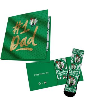 Rock Em Socks And Boston Celtics 1 Dad Gift Card Socks - Green